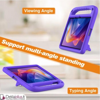 Smūgiams atsparus dėklas su rankena - violetinis (Xiaomi Redmi Pad 2 (11) Smūgiams atsparus dėklas su rankena - violetinis (Xiaomi Redmi Pad 2 (11)